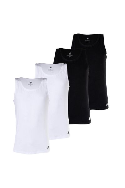 adidas Herren Tank Top, 4er Pack - Active Flex Cotton, Unterhemd, ärmellos, uni
