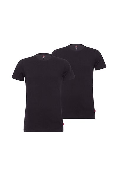 Levi's Herren T-Shirts, 4er Pack - Rundhals, Kurzarm, einfarbig