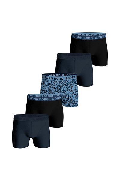 Björn Borg BJÖRN BORG Herren Boxershorts, 5er Pack - Cotton Stretch Boxer, Unterhose, Baumwolle, Logobund