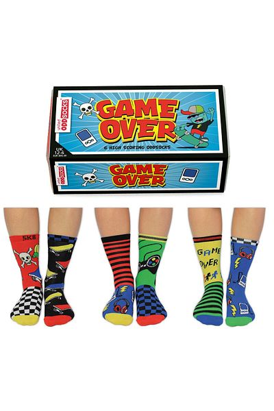 United Oddsocks Kinder Socken, 6 individuelle Socken - Geschenkbox, Motivsocken