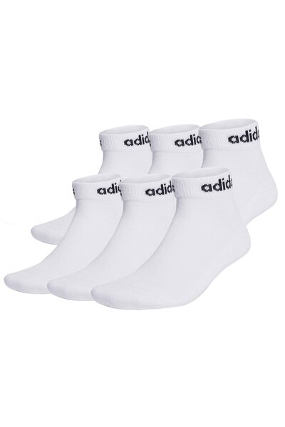 adidas Unisex Quarter Socken, 6er Pack - Linear Cushioned Ankle, Logo, gepols...