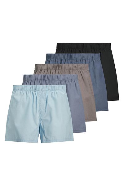 Jack & Jones JACK&JONES Herren Web-Boxershorts, 5er Pack - JACMILANO WOVEN BOXERS 5 PACK, Baumwolle
