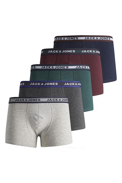 Jack & Jones JACK&JONES Jungen Boxershorts, 5er Pack - JACOLIVER TRUNKS, Baumwoll-Stretch, Logobund