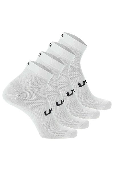 UYN Unisex Quarter Socken, 4er Pack - Essential Low Cut Socks, Logo, einfarbig