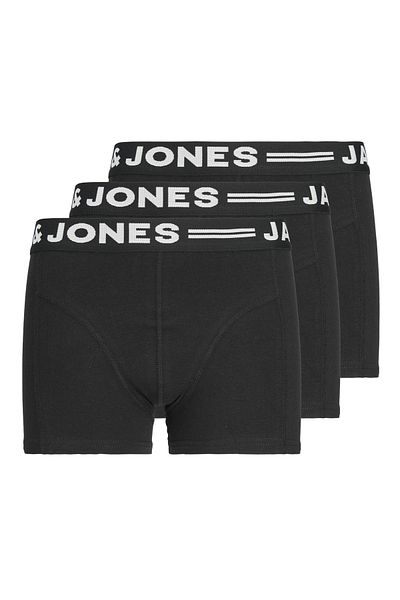 Jack & Jones JACK&JONES Jungen Boxershorts, 3er Pack - SENSE TRUNKS, Baumwoll-Stretch, Logobund