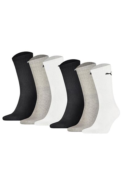 Puma Unisex Sport-Socken, 6er Pack - Sport Crew Lightweigth, Tennissocken, uni