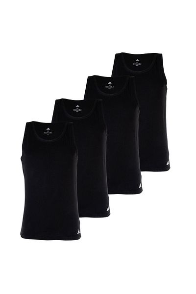 adidas Herren Tank Top, 4er Pack - Active Flex Cotton, Unterhemd, ärmellos, uni