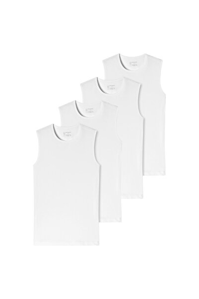 Schiesser Herren Unterhemd – 4er-Pack „95/5“, Tanktop, Rundhals, S-4XL