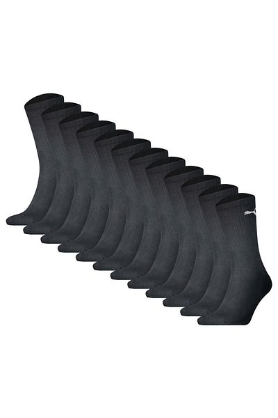 Puma Unisex Sportsocken, 12er Pack - Sport Crew Socken, ECOM, Logo, einfarbig