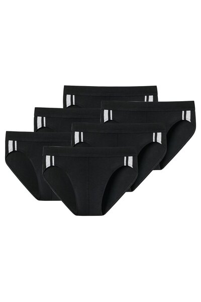 Schiesser Herren Slip 6er Pack - Rio Slip 95/5, Cotton Stretch, Seitenstreifen