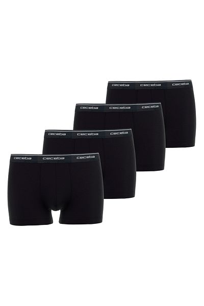 Ceceba Herren Boxershorts, 4er Pack - Monza, Unterwäsche, Logo, einfarbig