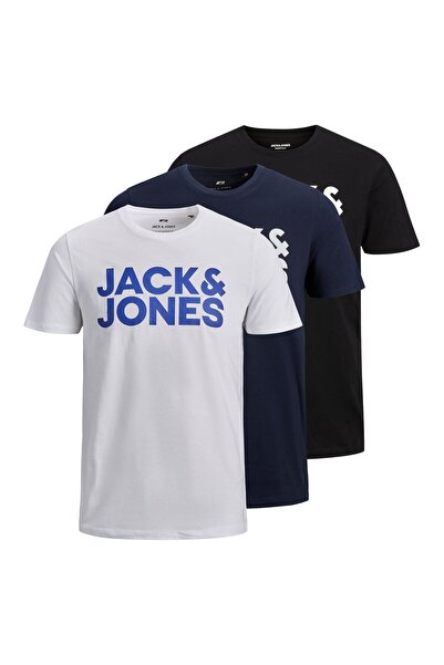 Jack & Jones JACK&JONES Herren T-Shirt, 3er Pack - JJECORP LOGO TEE O-NECK, L...