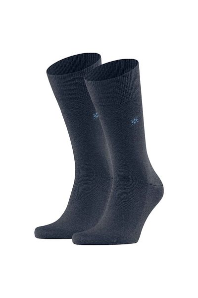Burlington Herren Socken LEEDS 2er Pack - Schurwolle, Logo, Uni, One Size, 40-46