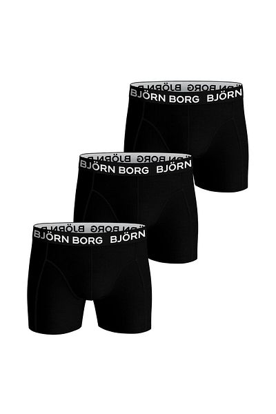 Björn Borg BJÖRN BORG Herren Boxershorts, 3er Pack - Cotton Stretch Trunks, Big Logo, Unterhose, Baumwolle