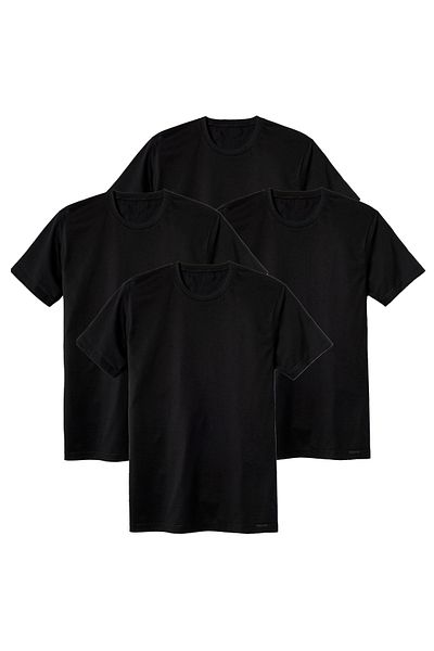 Calida Herren T-Shirt, 4er Pack - Natural Benefit, Rundhals-Ausschnitt, 100% Baumwolle