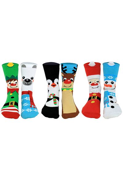 United Oddsocks Kinder Socken, 6 individuelle Socken - Geschenkbox, Motivsocken