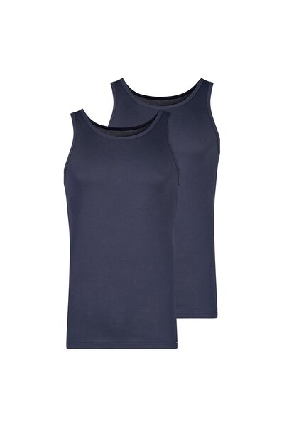 Skiny Herren Unterhemden, 2er Pack - Tank Top DP, ärmellos, Feinripp, Baumwolle
