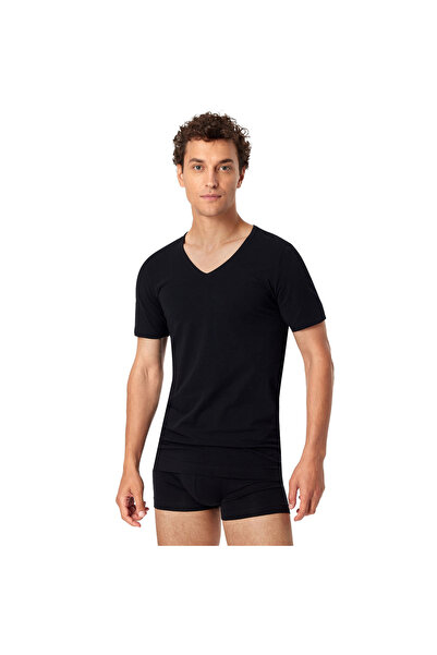 Schiesser Herren T-Shirt 4er Pack - Serie "95/5", V-Ausschnitt, S-4XL