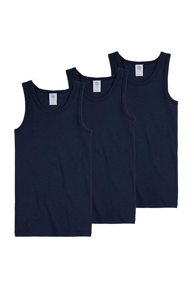 Sanetta Jungen Unterhemden 3er Pack - Tank Top, Basic, Organic Cotton, einfarbig