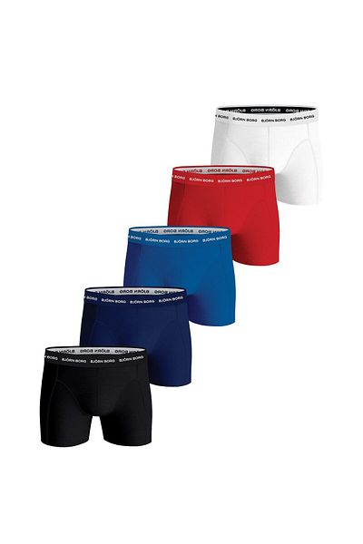 Björn Borg BJÖRN BORG Herren Boxershorts, 5er Pack - Cotton Stretch Trunks, Unterhose, Baumwolle, Logobund