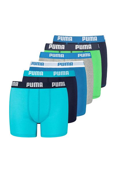 Puma Jungen Boxer Shorts, 6er Pack - Basic Boxer ECOM, Cotton Stretch, Everyday