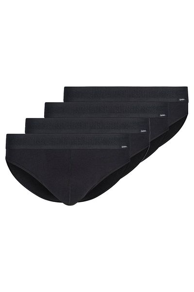 Skiny Herren Brasil-Slip, 4er Pack - Cotton Retro, Unterhose, Feinripp, Baumwolle