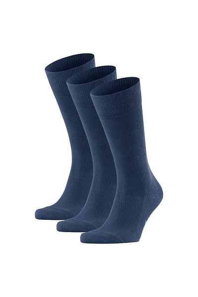 FALKE Herren Socken - 3er Pack Family SO, Allrounder Strümpfe, Uni, Baumwollmischung