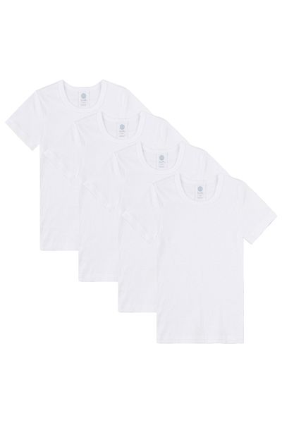Sanetta Jungen T-Shirt, 4er Pack - Unterhemd, Basic, Organic Cotton