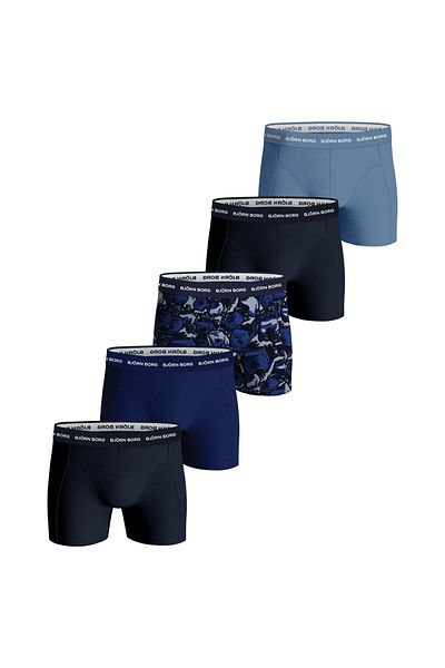 Björn Borg BJÖRN BORG Herren Boxershorts, 5er Pack - Cotton Stretch Boxer, Unterhose, Baumwolle, Logobund