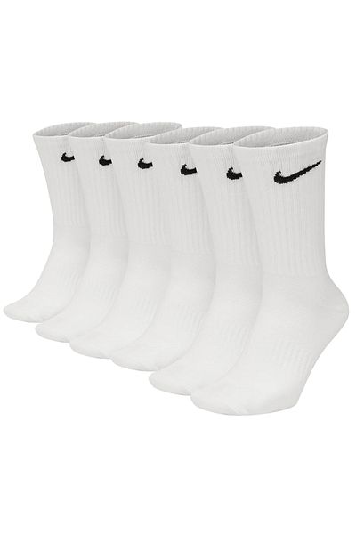Nike Unisex Tennissocken, 6er Pack - Cushioned - Training Crew Socks, einfarbig, Logo