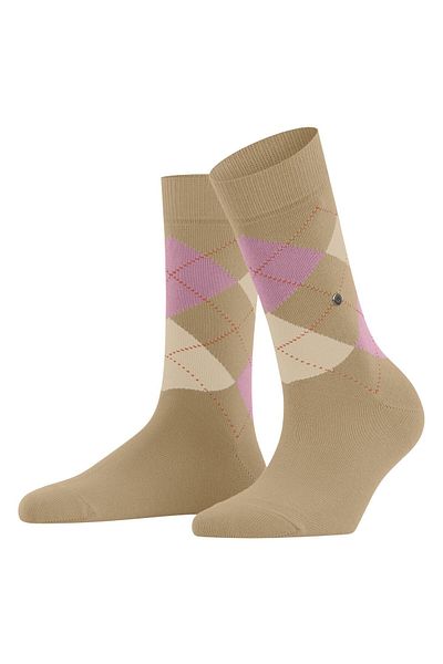 Burlington Damen Socken - Queen, Kurzstrümpfe, Baumwolle, Rautenmuster, Logoemblem