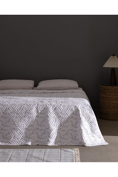 Madame Coco Octave King Size Bedspread - Plum Color