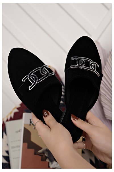 Modafırsat Γυναικείες καθημερινές παντόφλες Μαύρες κομψές άνετες παντόφλες για το σπίτι προίκας επισκεπτών