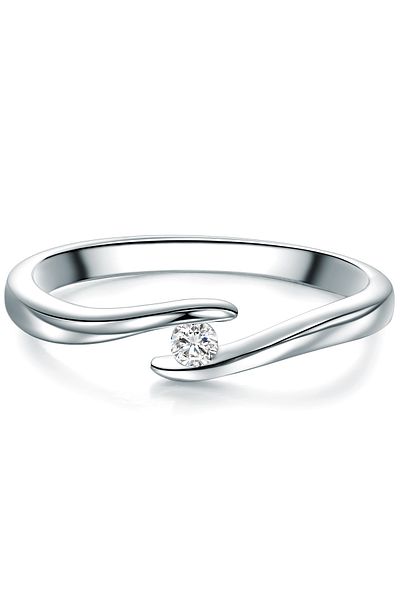 Trilani Silberring Ring Sterling Silber Zirkonia weiß