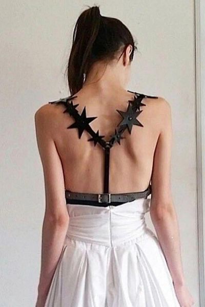 Angels Passion Stylish Leather Belt with Star Detail