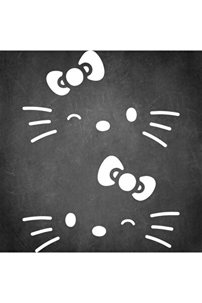 Sönmez Dijital Yan Ayna Hello Kitty Sticker - Yan Ayna Sticker - Sağ Sol Set ...