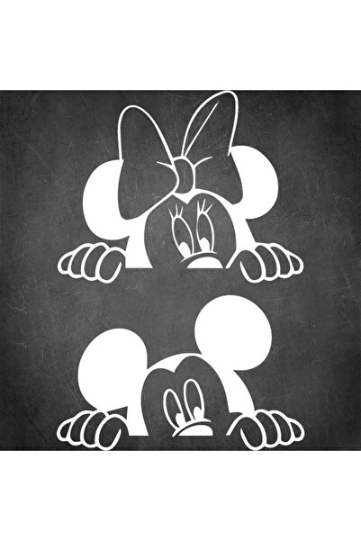 Sönmez Sticker Yan Ayna Mickey Mouse Sticker - Yan Ayna Sticker - Sağ Sol Set...