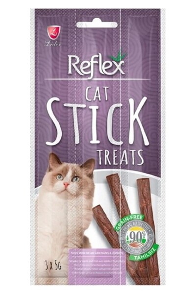 Reflex Kedi Ödül Stick Kümes Hayvanı Kızılcık Özlü 3x5 gr