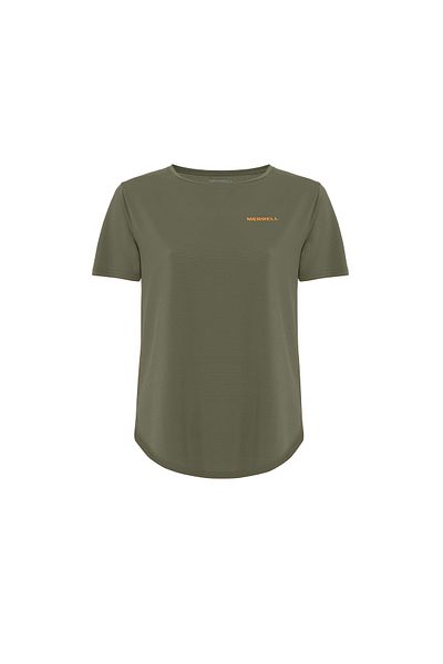 Merrell Tyme Women's Green Running T-Shirt Women's Running T-Shirt M3Tyme