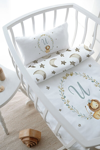 Tuğba Kuğu Little Lion Series Park Bed Duvet Cover Set - Letter U (80X120)