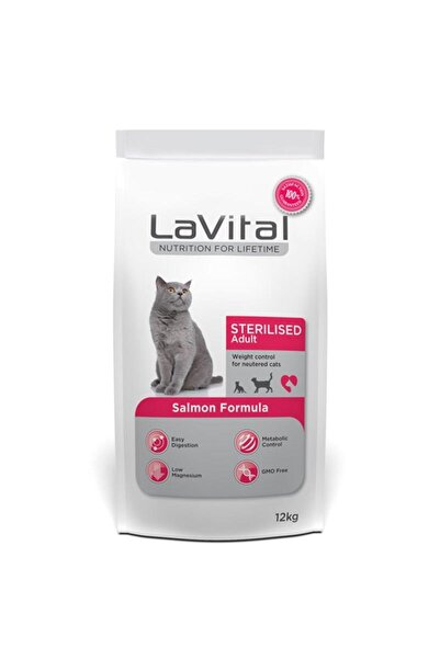 LaVital Lavital Somon Balıklı Kısırlaştırılmış Kedi Maması 12 kg