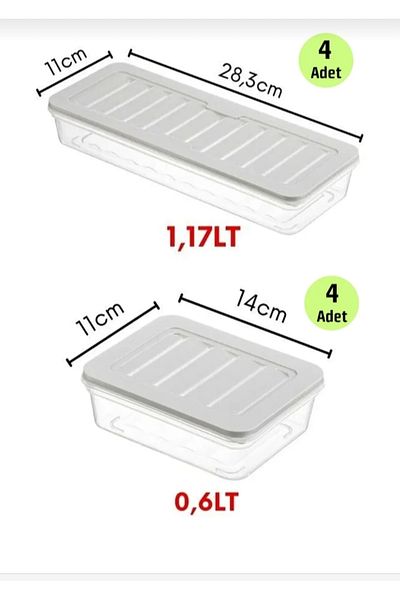 VİZYON Leak-Proof Cover Ice Cooler Fridge Organizer Storage Container Microwave Container