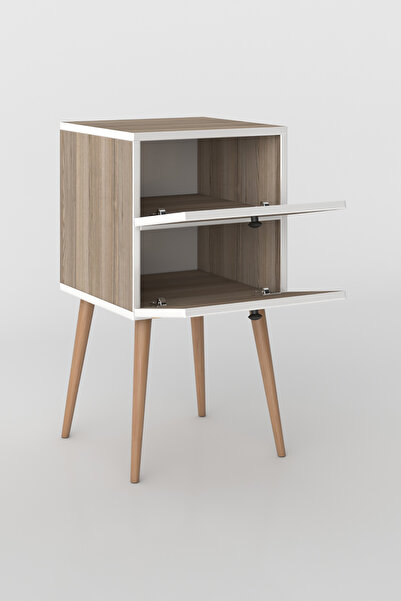 Kenzlife Komodin Kilitli Sakura Crd 74*39*39 Komidin Ahşap Ayaklı Kitaplık Ayakkabılık Kapaklı Arkalıklı