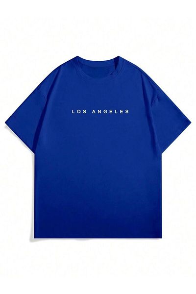 Medinenur LOS ANGELS BASIC T-SHIRT ΜΕ ΛΕΠΤΟΜΕΡΗ ΚΕΙΜΕΝΟ