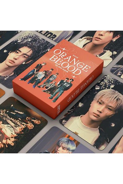 Kpop Dünyasi Enhypen'' Orange Blood'' Double-Way Printed Lomo Card Set