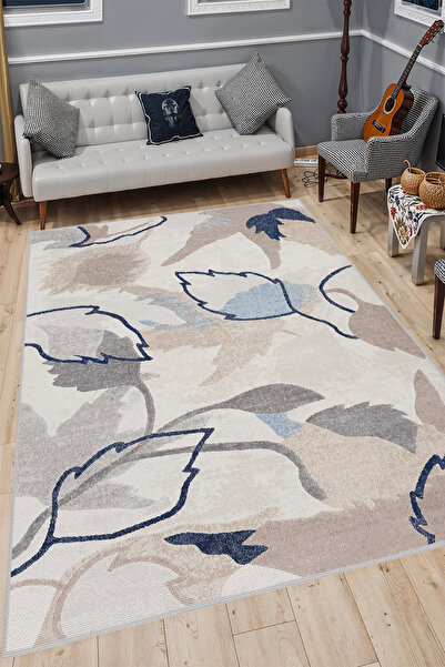YTR HOME Dijital Baskı Yıkanabilir Kaymaz Taban Dekoratif Salon Mutfak Halısı...