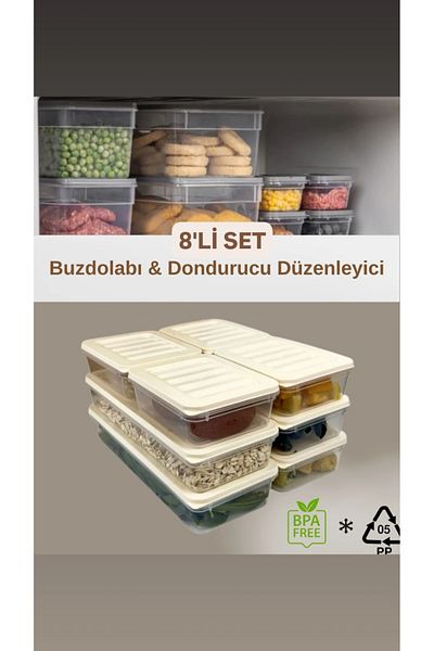 VİZYON Leak-Proof Cover Ice Cooler Fridge Organizer Storage Container Microwave Container