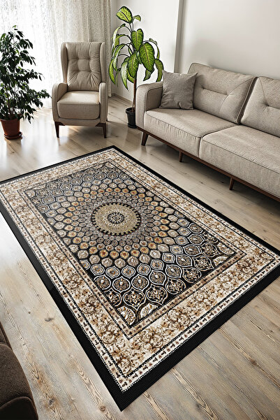 YTR HOME Dijital Baskı Yıkanabilir Kaymaz Taban Dekoratif Salon Mutfak Halısı...