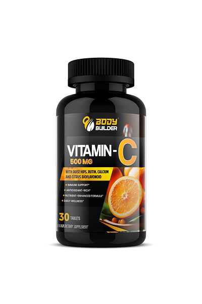 Body Builder Vitamin C, 500 mg, 30 Tablets, Supports Immune Health