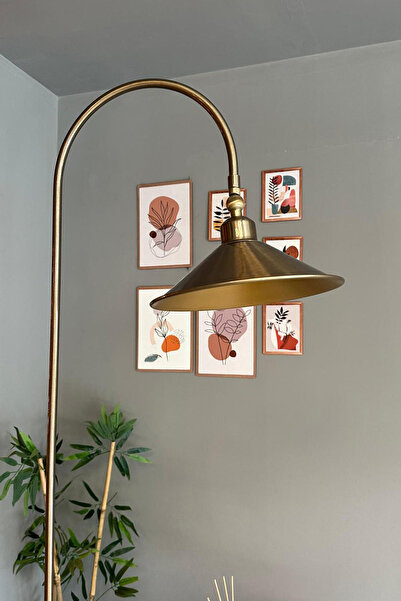 Bamyum Eskitme Lambader U Sehpalı Hareketli Başlık Modern Dekoratif Metal Salon Oturma Odası Çalışma Odası